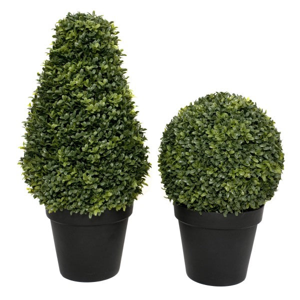 Artificial Boxwood Topiary Ball Potted Plant 30cm/12in (Set of 2) - A1301