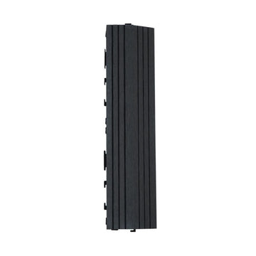 Dekco 1 Piece Black Composite Interlocking Straight Edging Tile 30cm x 7cm - DE1287