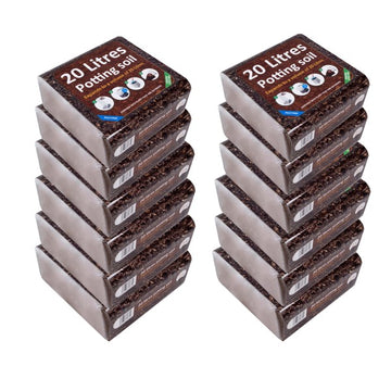 12 Packs Organic All Purpose Potting Compost Expands to 20L 