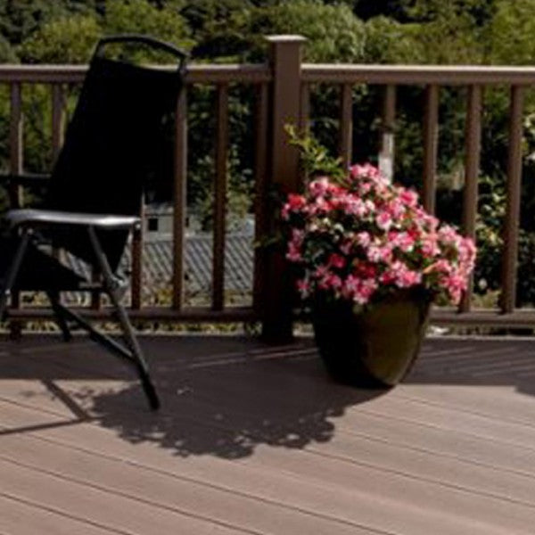 Dekco Pack of 10 Brown Composite Decking Interlocking Tiles 30cm x 30cm - DE1277