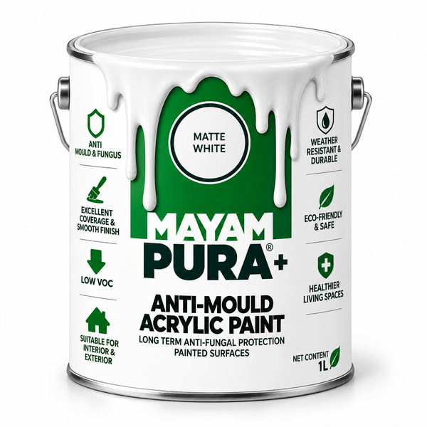 MAXAM PURA+ Acrylic Mould Resistant Paint - Walls and Ceilings 5L - 7 Colours Available