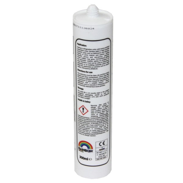 Rainbow RAL 7047 Coloured Silicone Sealant Telegrey 4 | 300ml | Durable & Anti-Mould | For Kitchen, Bathroom, Showers & Other Sanitary Areas | Nozzle Included - DIY7047 