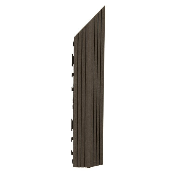 Dekco 1 Piece Brown Composite Interlocking Right Edging Tile 37cm x 7cm - DE1283