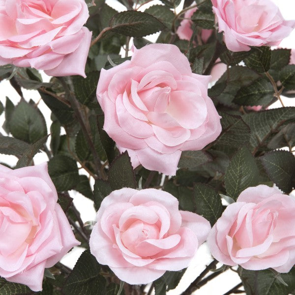 *Clearance* Artificial Soft Pink Rose Tree 25 Flowers 90cm/3ft - A1401C