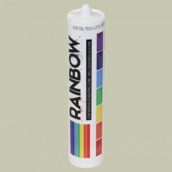 Rainbow RAL 7032 Silicone Sealant Pebble Grey | 300ml | Durable & Anti-Mould | For Kitchen, Bathroom, Showers & Other Sanitary Areas | Nozzle Included - DIY7032