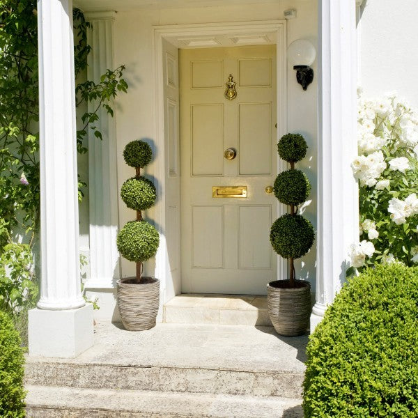 *Clearance* Artificial Triple Ball Boxwood Topiary Trees - 120cm/4ft (Set of 2) - A1006C