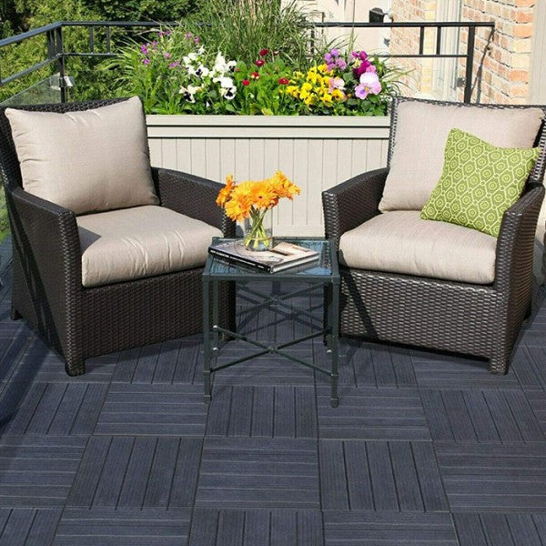 Dekco 1 Piece Grey Composite Interlocking Right Edging Tile 37cm x 7cm - DE1282