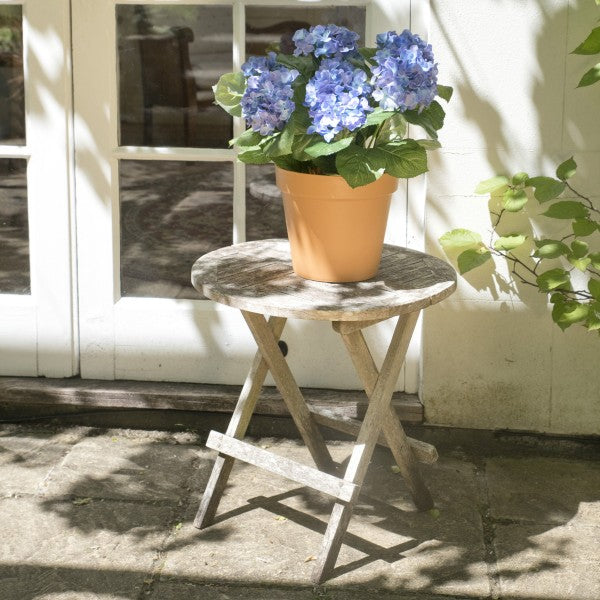 Artificial Blue Hydrangea in Terracotta Pot 50cm/20in - A1307