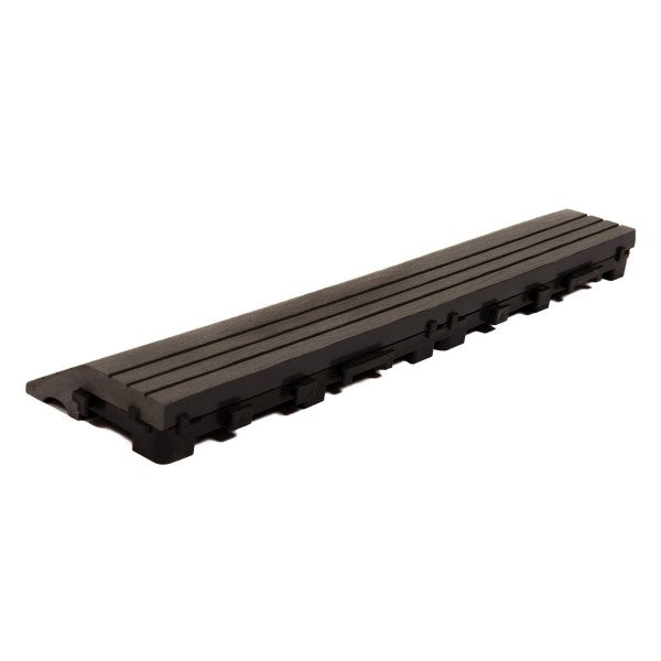 Dekco 1 Piece Brown Composite Interlocking Straight Edging Tile 30cm x 7cm - DE1286