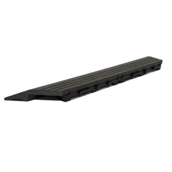 Dekco 1 Piece Black Composite Interlocking Right Edging Tile 37cm x 7cm - DE1284