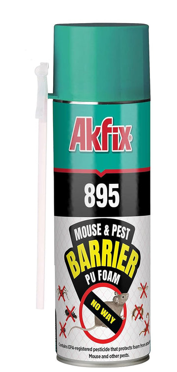 Akfix Mouse and Pest Barrier Foam 400ml - Expanding PU Foam for Sealing Gaps, Blocking Entry Points & Preventing Pest Intrusion - DIY1713