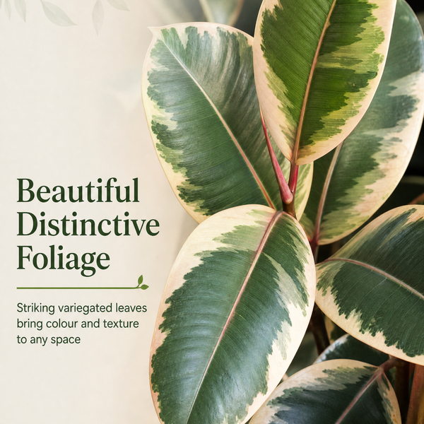 Modern Minimalist 3 Plant Collection - Ficus Tineke, Snake Plant & ZZ Plant, 1L Pots