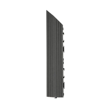 Dekco 1 Piece Grey Composite Interlocking Left Edging Tile  37cm x 7cm - DE1279
