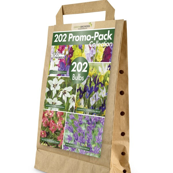 Mixed Summer Flowering Bulbs | 202 Bulbs in 5 Varieties | Bee & Butterfly Friendly | Eco Packaging | Premium Quality - B1337