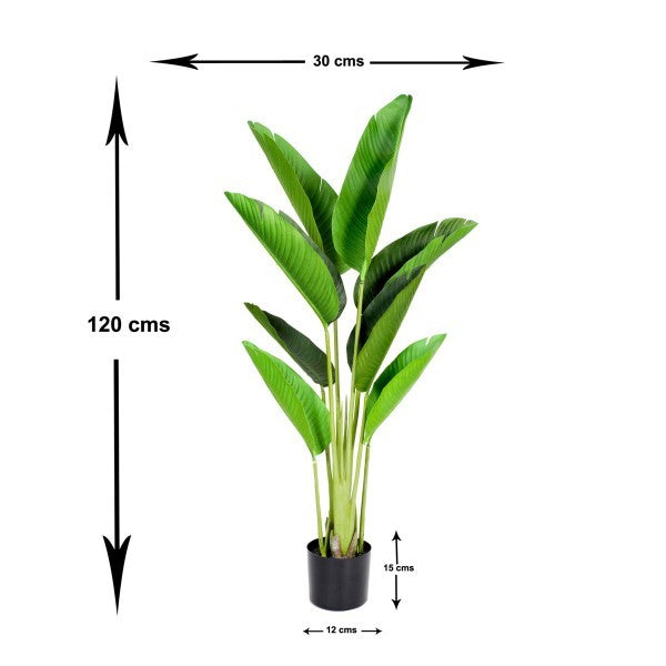 Artificial Real Touch Bird of Paradise Tree in Pot 120cm/4ft - A1198