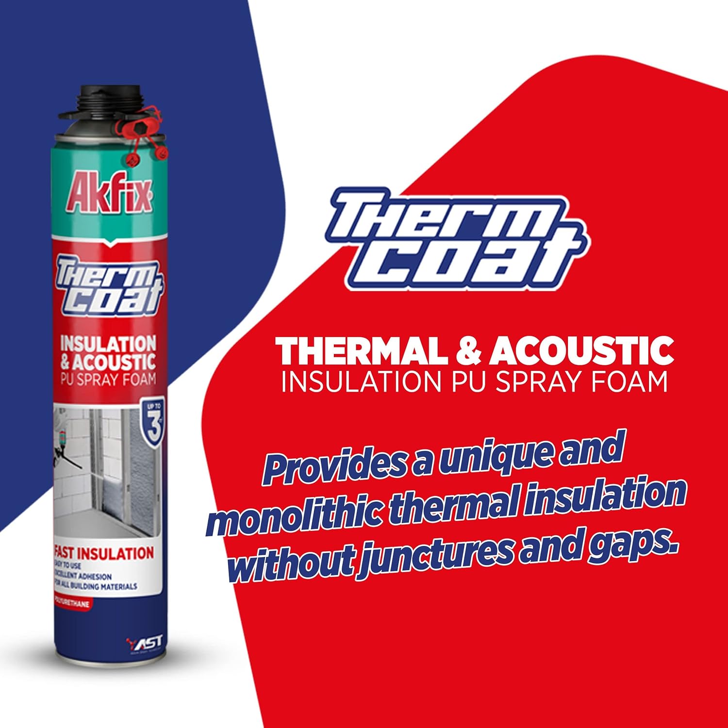 Akfix Thermcoat Insulation and Acoustic Spray Foam - DIY1712