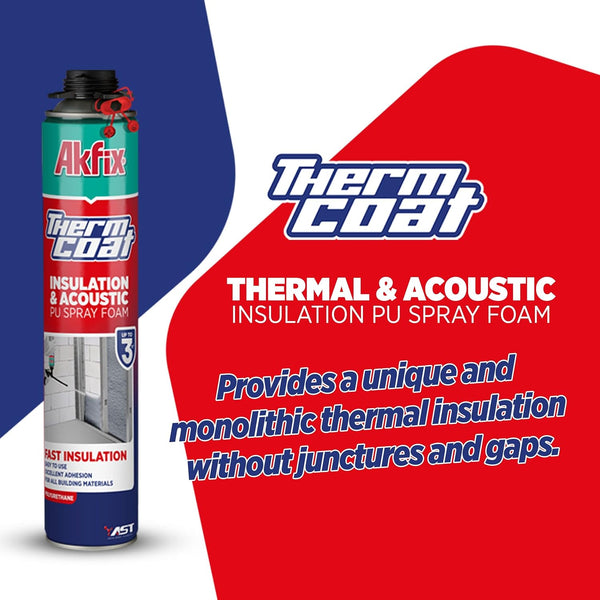 Akfix Thermcoat Insulation and Acoustic Spray Foam - DIY1712