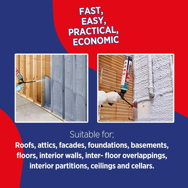 Akfix Thermcoat Insulation and Acoustic Spray Foam - DIY1712