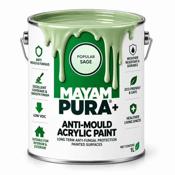 MAXAM PURA+ Acrylic Mould Resistant Paint - Walls and Ceilings 5L - 7 Colours Available