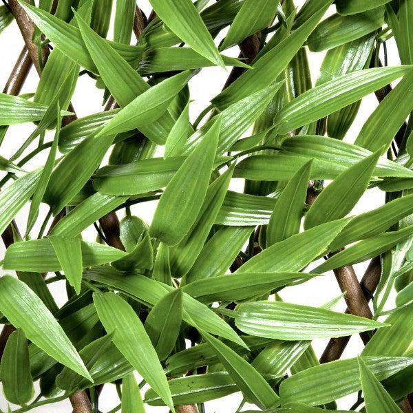 Artificial Expanding Green Wall Willow Trellis Fence with Bamboo Leaf Foliage (1m x 2m) - A1149