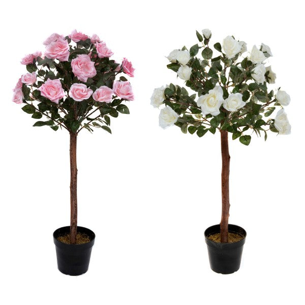 *Clearance* Artificial Soft Pink Rose Tree 25 Flowers 90cm/3ft - A1401C