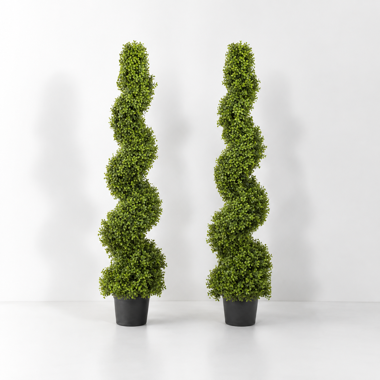 Premium Spiral Boxwood Topiary Trees (Set of 2) 120cm/4ft - A1004
