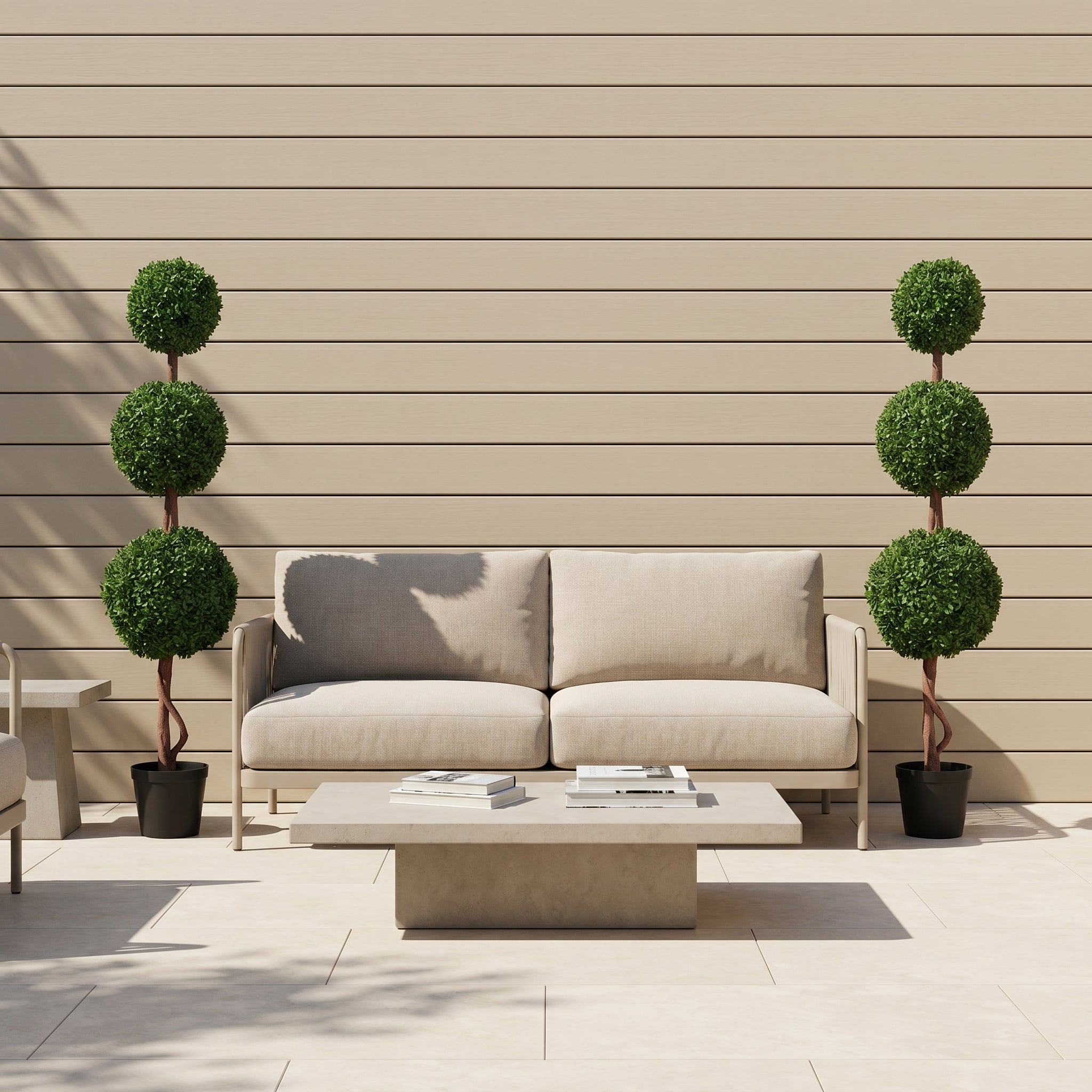 Triple Ball Boxwood Topiary Trees - 120cm/4ft (Set of 2) - A1006
