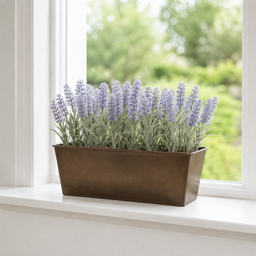 Lavender Tin Rustic Planter Window Box 30cm/12in - A1023