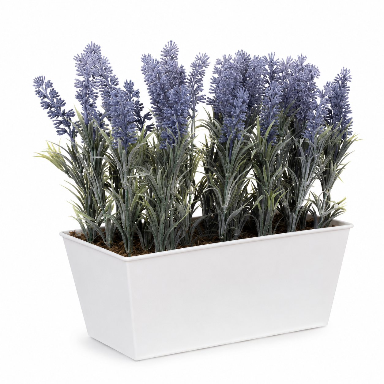 Lavender Tin White Planter Window Box 30cm/12in - A1027
