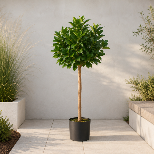 Bay Laurel Tree 4ft/120 cm - With Real Wood Trunk, Natural Leaf and Brown Berries - A1038