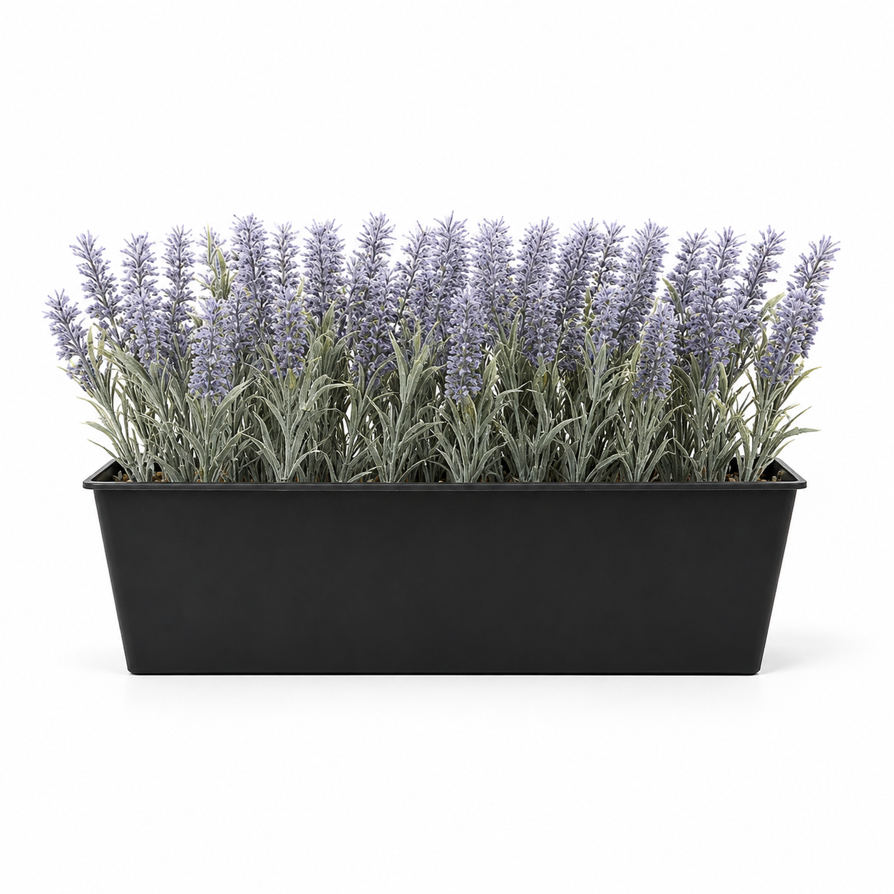 Lavender Tin Black Planter Window Box 45cm/18in - A1073