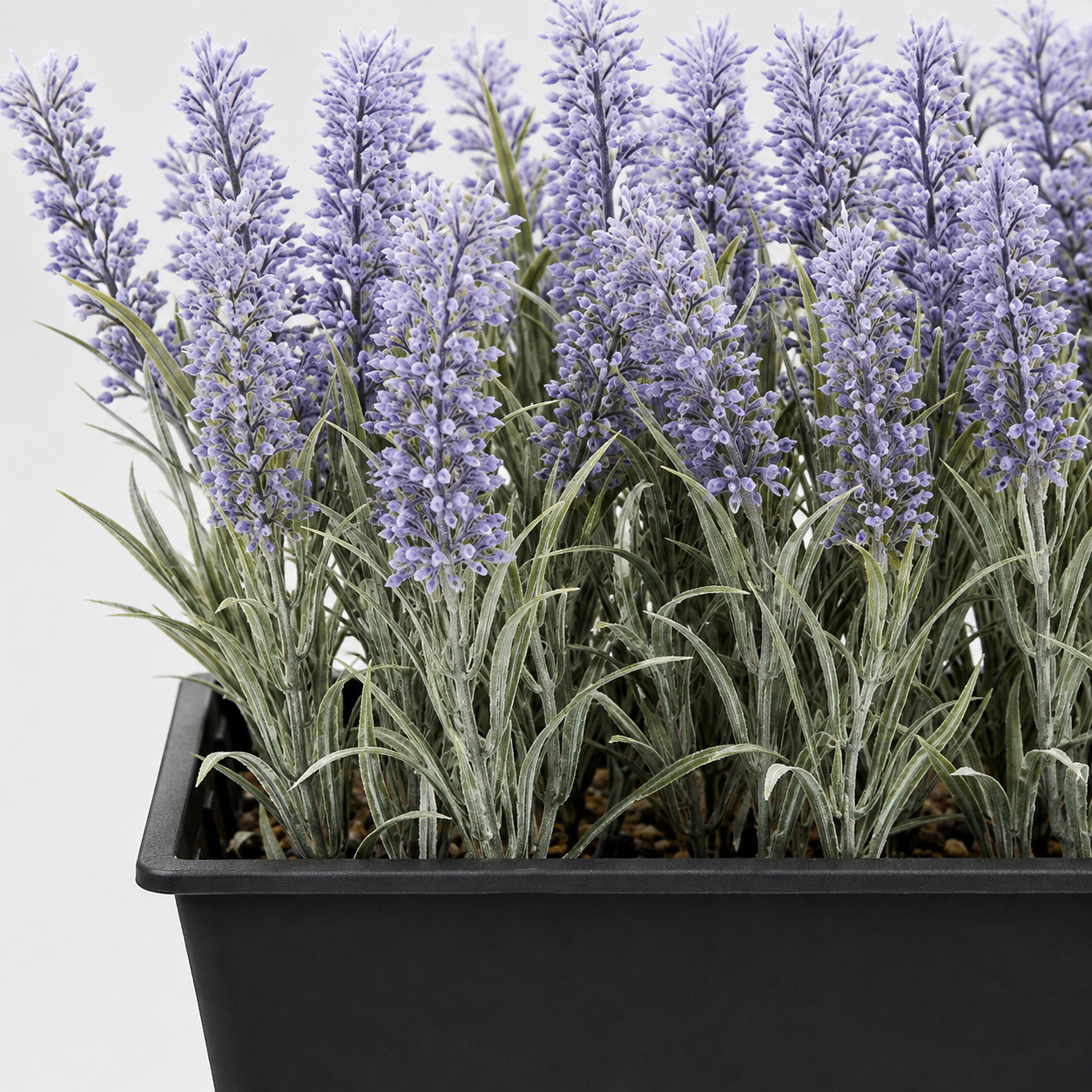 Lavender Tin Black Planter Window Box 45cm/18in - A1073