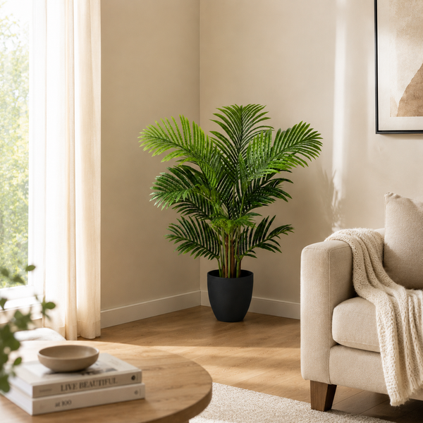 Areca Phoenix Palm Tree in Black Pot 94cm/3ft - A1087