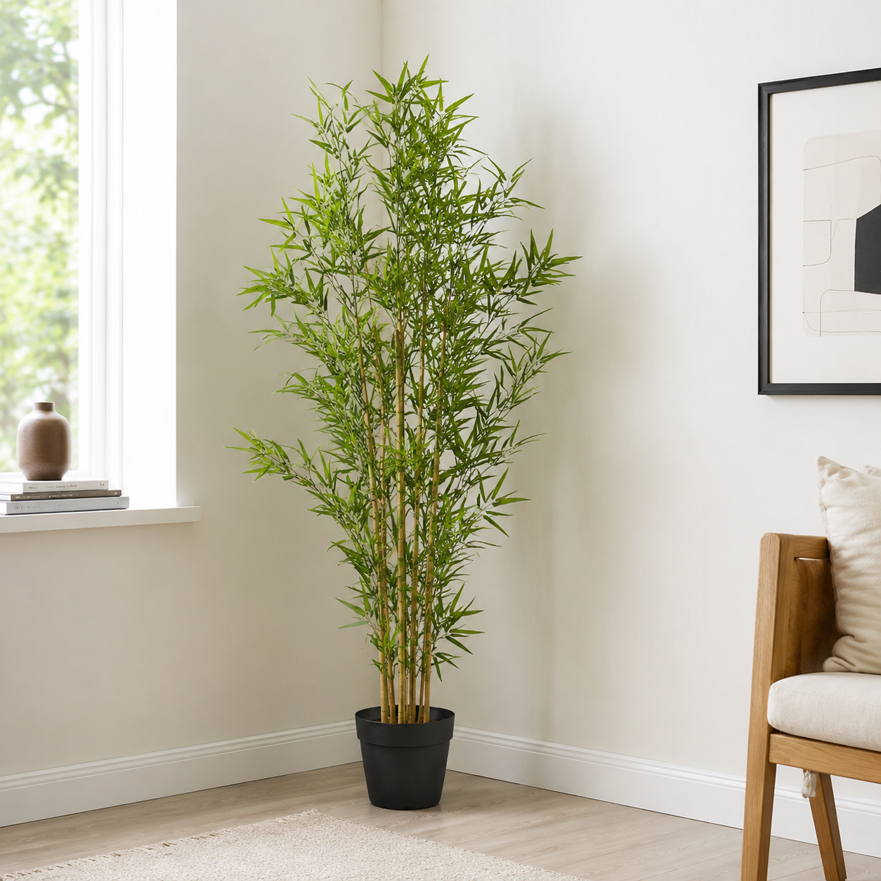 Large Bamboo Tree in Black Pot 150cm/5ft - A1126