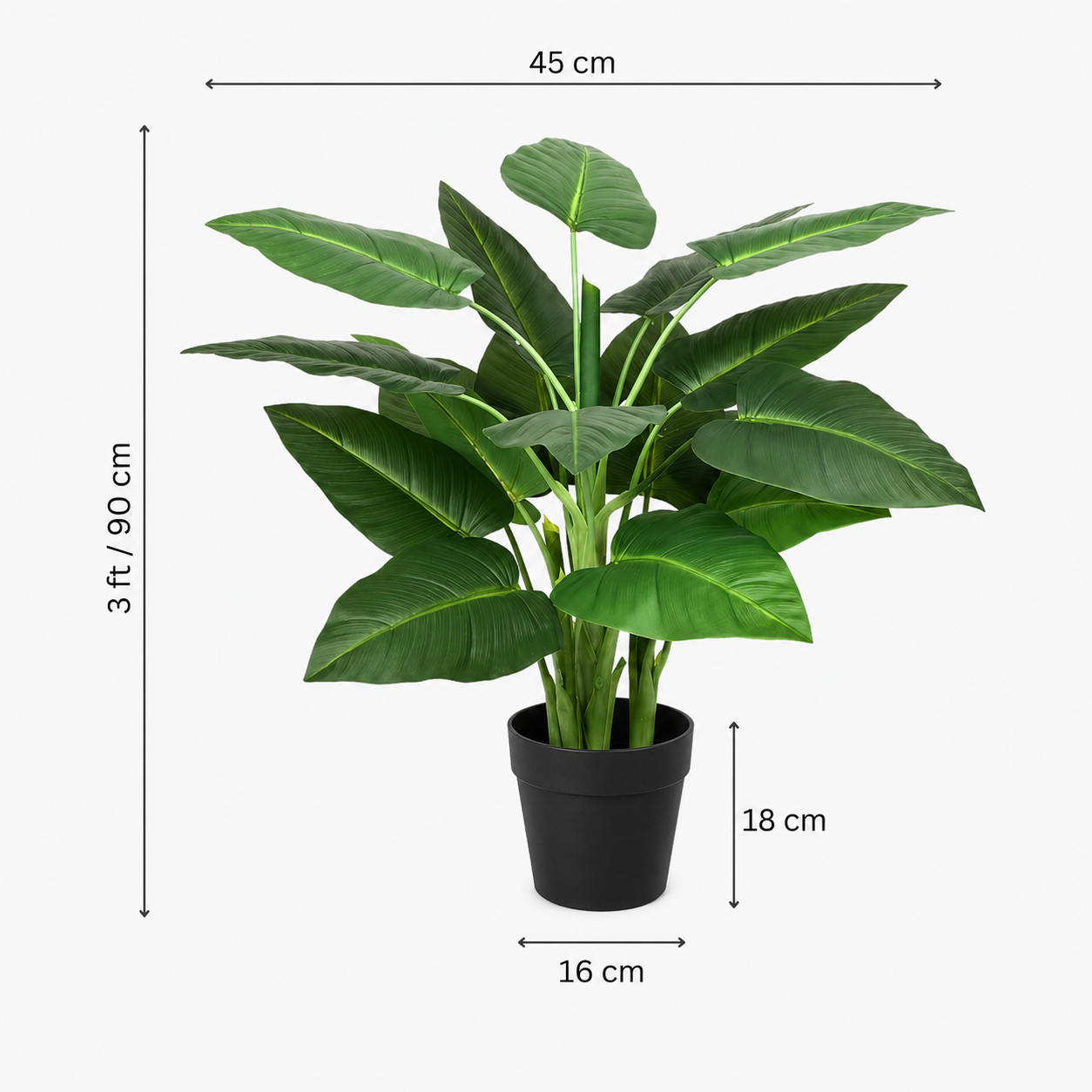Calla Lily Tree in Black Pot 90cm/3ft - A1129
