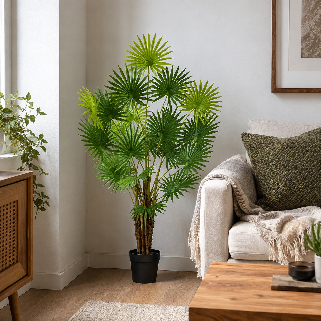 Large Fan Finger Palm Tree in Pot 120cm/4ft - A1134
