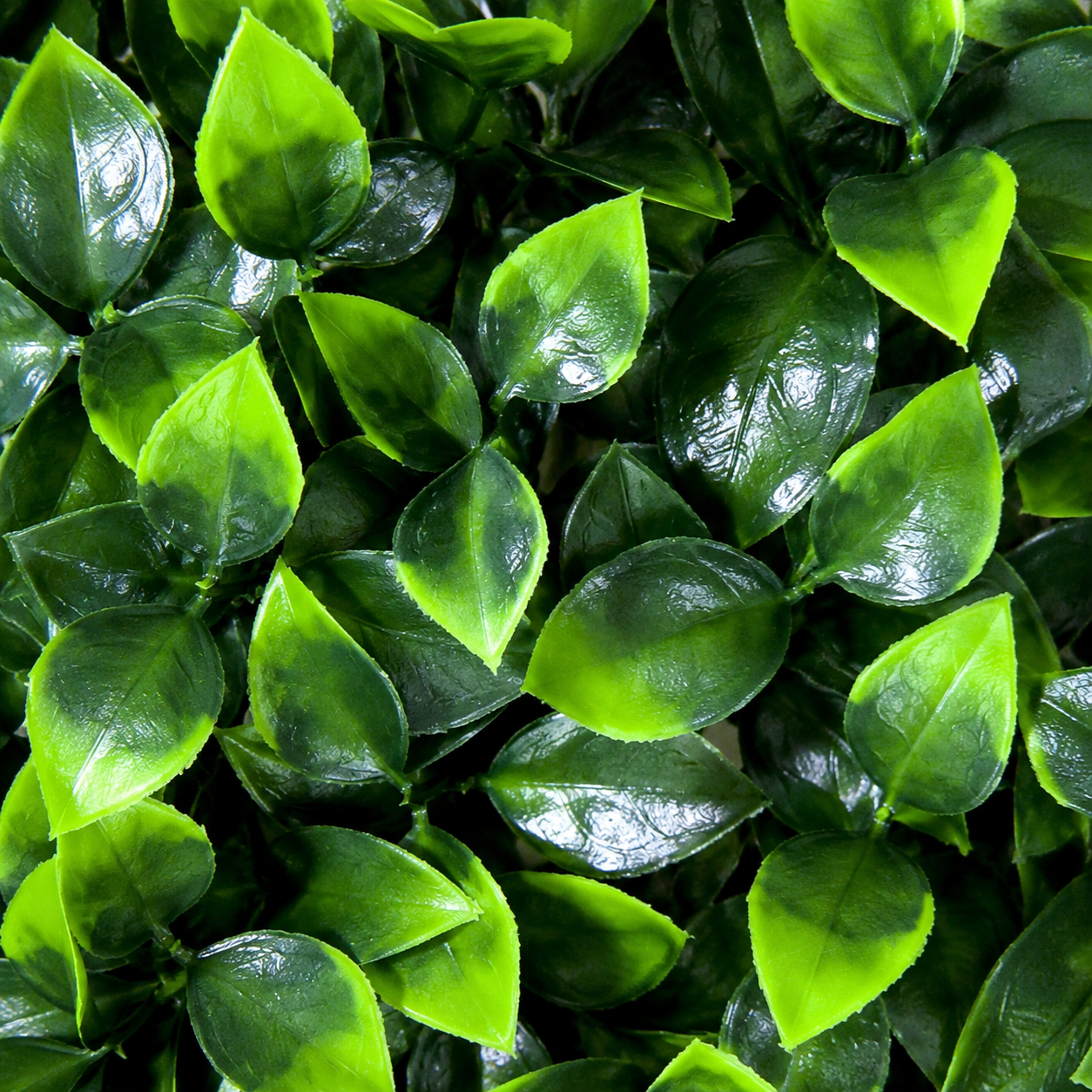 Green Wall Hedge with Light and Dark Leaf Foliage (Pack of 4) 50cm x 50cm - A1140