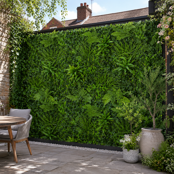 Premium Green Wall Hedge with Mixed Leaf Foliage (1m x 1m) - A1143