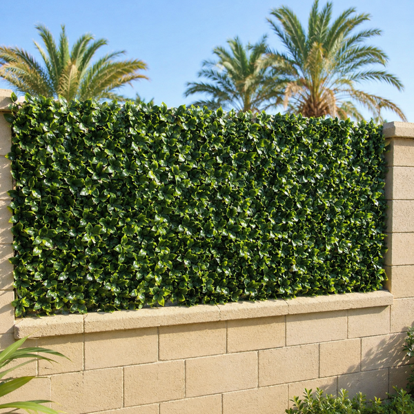 Expanding Green Wall Willow Trellis Fence with Variegated Green Leaf Foliage (1m x 2m) - A1148