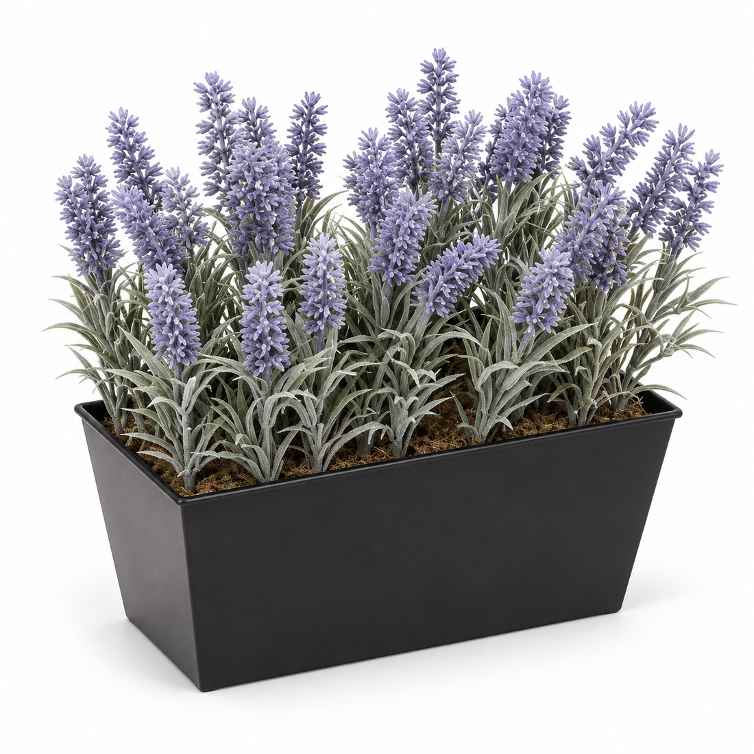 Lavender Tin Black Planter Window Box 30cm/12in - A1214