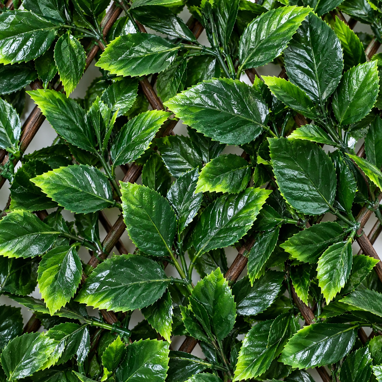 Expanding Green Wall Willow Trellis Fence with Green Foliage (1m x 2m) - A1260