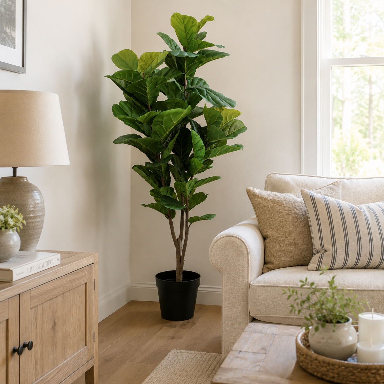Large Real Touch Fiddleleaf Tree 5ft/150cm - A1365