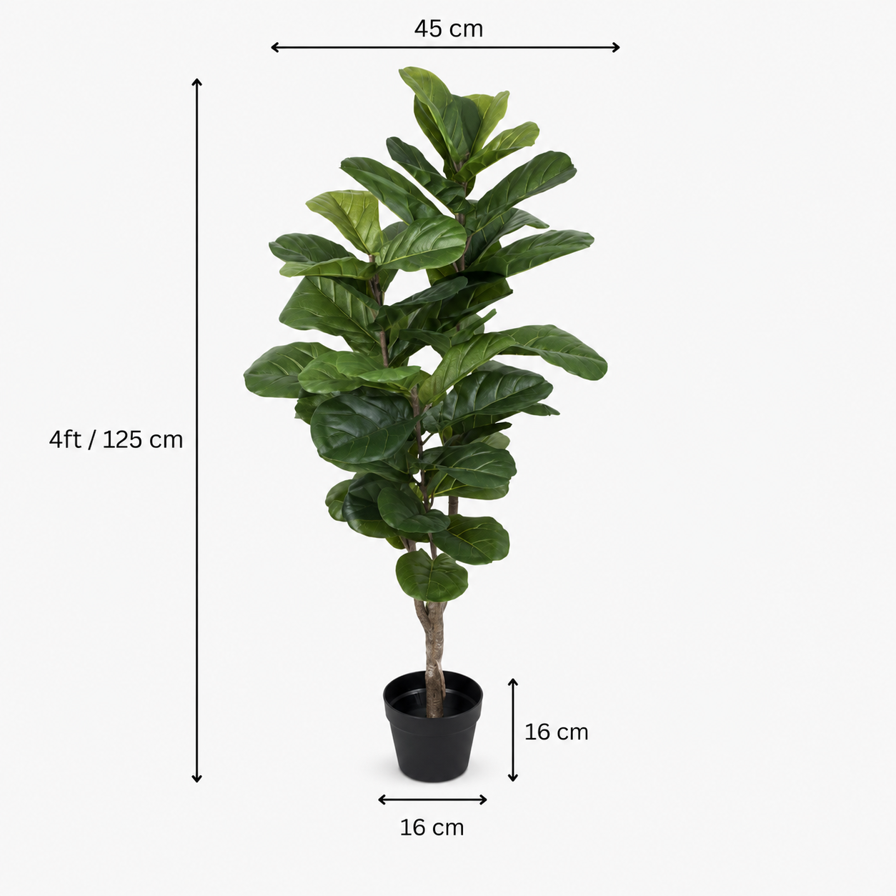 Real Touch Fiddleleaf Tree 4ft/125cm - A1366