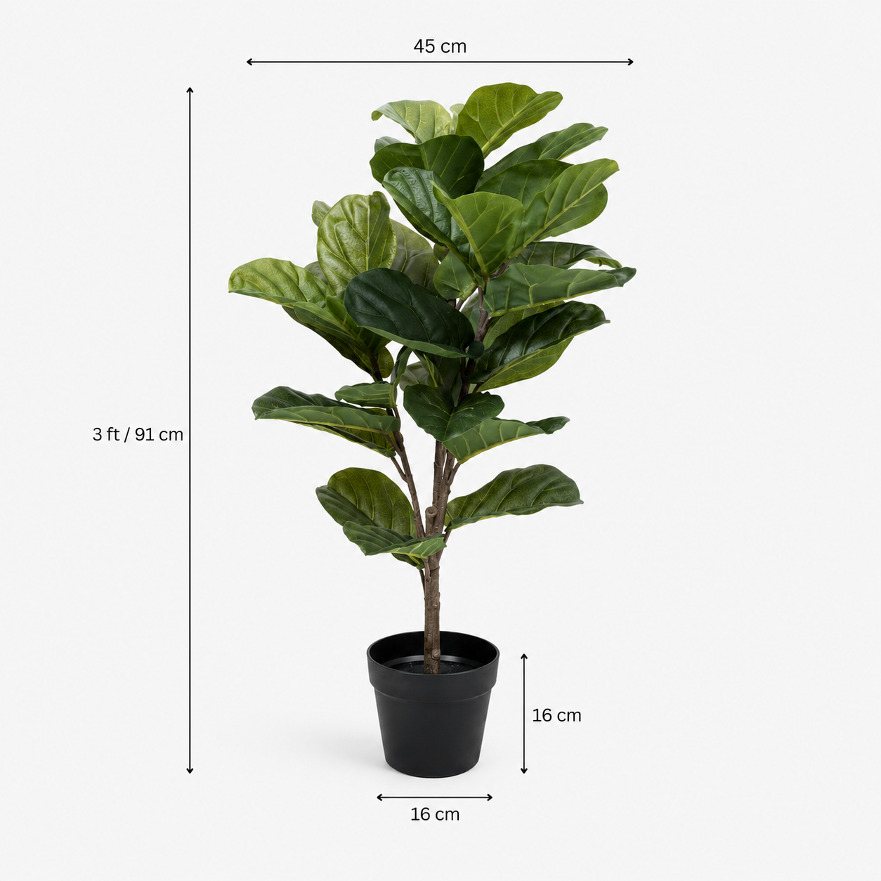 Real Touch Fiddleleaf Tree 3ft/93cm - A1367