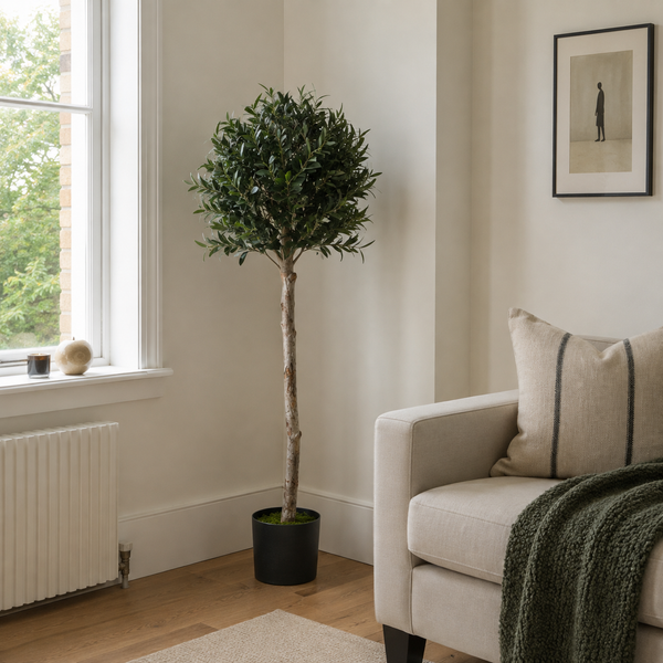 Olive Tree 5ft/150 cm - With Real Wood Trunk, Premium Quality & Natural Appearance - A1368