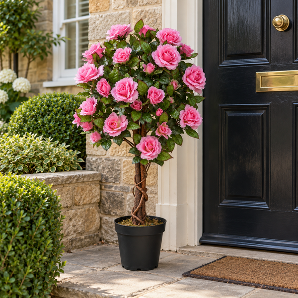 Pink Rose Tree 60 Flowers 90cm/3ft - A1403
