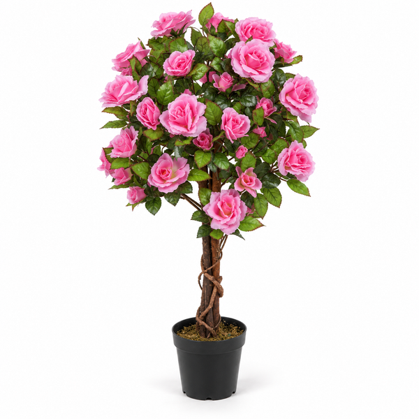 Pink Rose Tree 60 Flowers 90cm/3ft - A1403