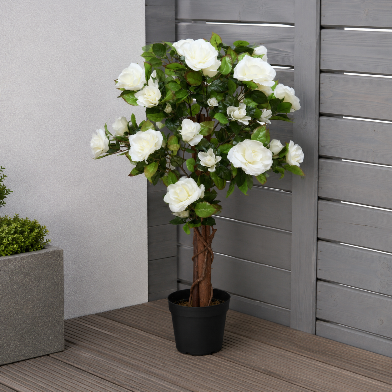 White Rose Tree 60 Flowers 90cm/3ft - A1404