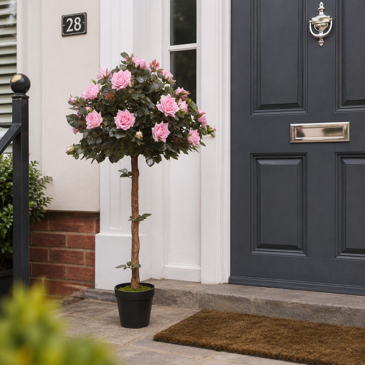 Pink Rose Tree 30 Flowers 120cm/4ft - A1405