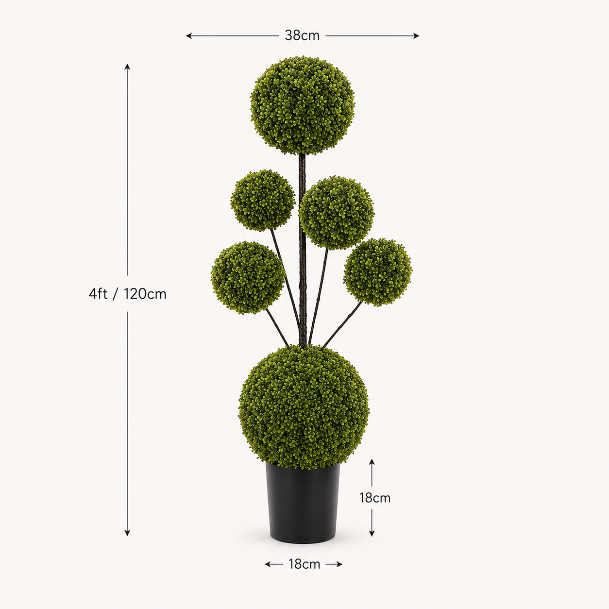 Six Ball Boxwood Topiary Tree 4ft/120cm - A1417